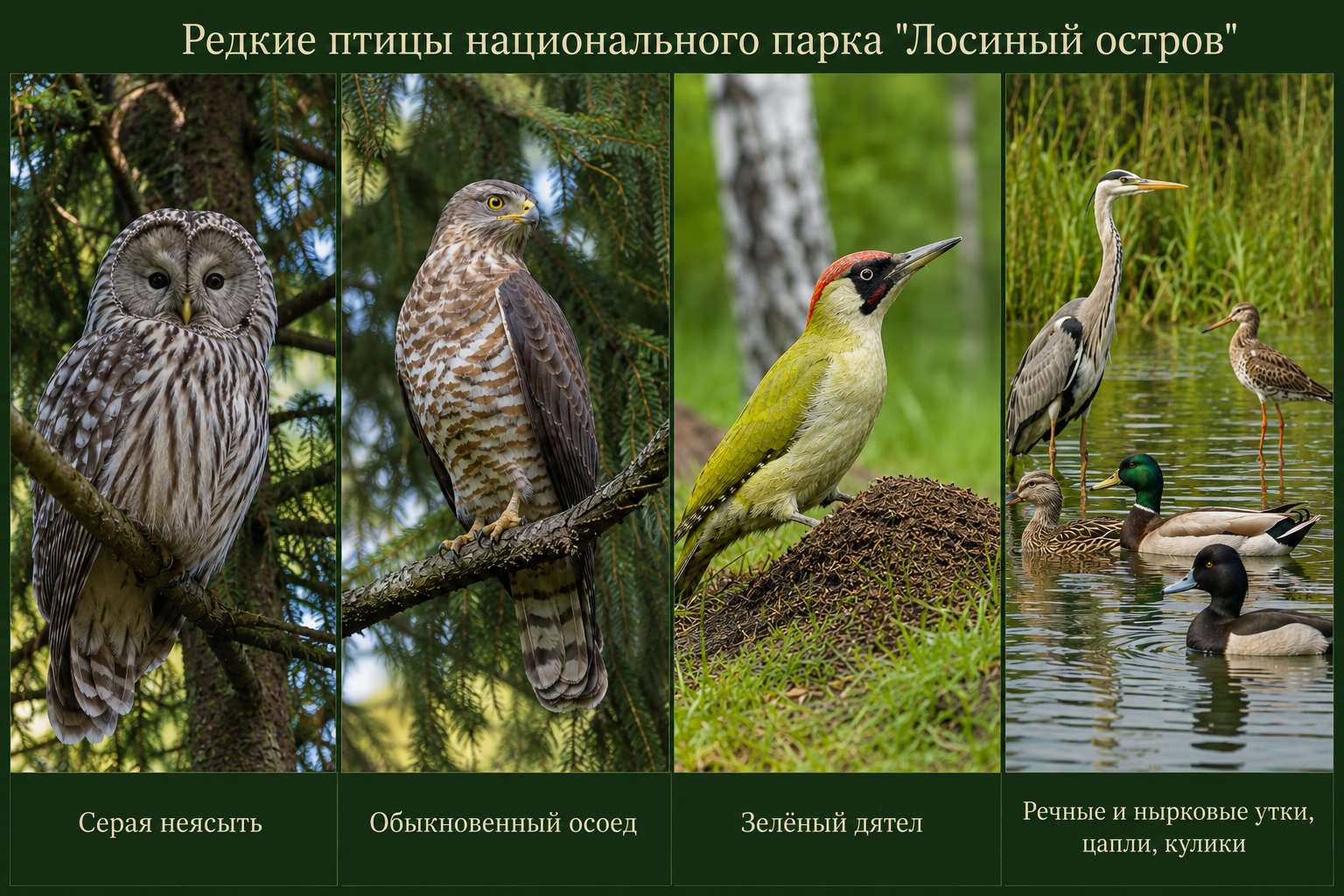 Редкие птицы Лосиный остров